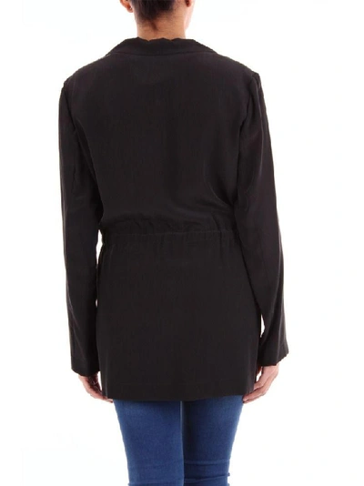 Shop Alysi Women's Black Silk Blazer