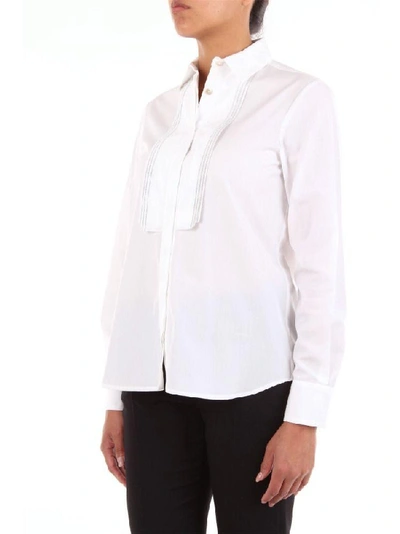 Shop Barba Women's White Cotton Shirt