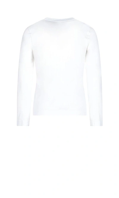 Shop Comme Des Garçons Play Women's White Cotton T-shirt