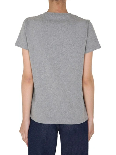 Shop Apc A.p.c. Women's Grey Cotton T-shirt