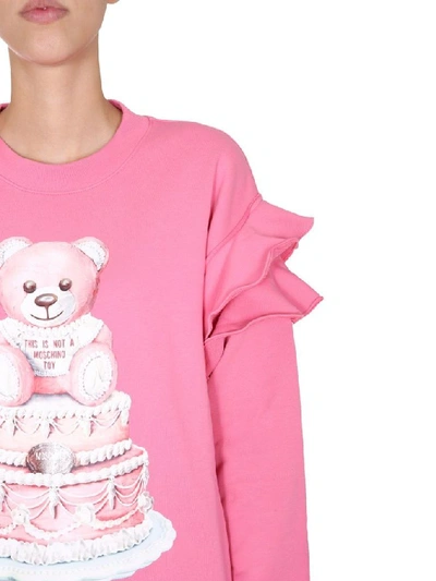 Shop Moschino Women's Pink Cotton Sweatshirt