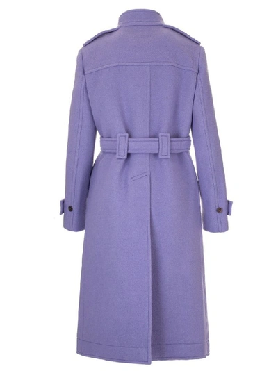 Shop Chloé Women's Purple Wool Coat