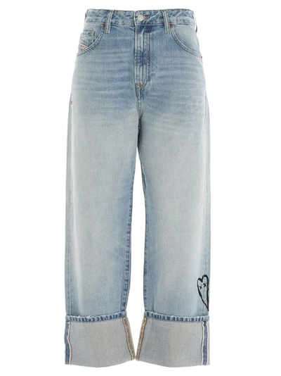 Shop Diesel Women's Light Blue Cotton Jeans