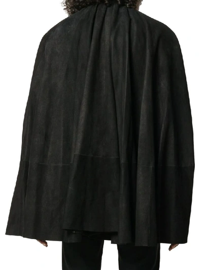 Shop Rick Owens Women's Black Leather Outerwear Jacket