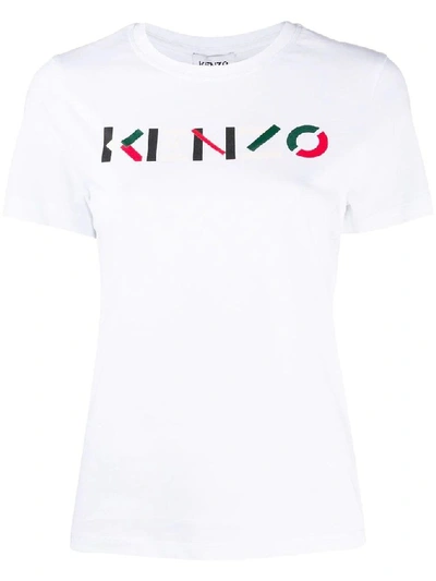 Shop Kenzo Women's White Cotton T-shirt