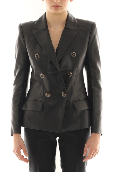 Shop Alexandre Vauthier Women's Black Cotton Blazer