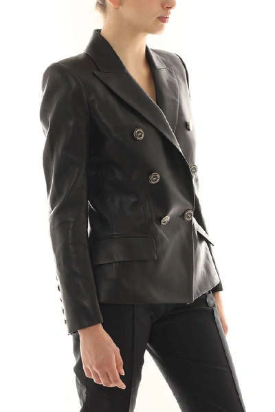 Shop Alexandre Vauthier Women's Black Cotton Blazer