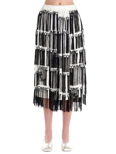 Shop Comme Des Garçons Women's Black Synthetic Fibers Skirt