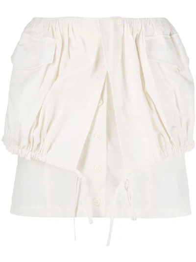 Shop Jacquemus Women's White Polyamide Skirt
