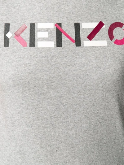 Shop Kenzo Women's Grey Cotton T-shirt