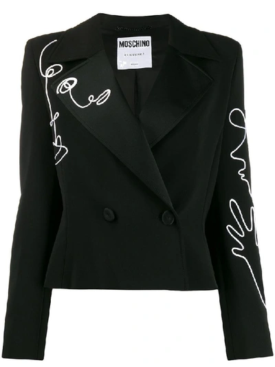 Shop Moschino Women's Black Polyester Blazer