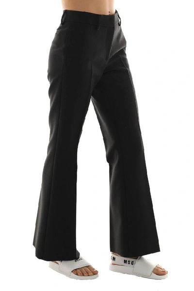 Shop Msgm Women's Black Polyester Pants