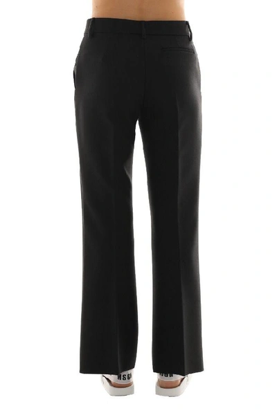 Shop Msgm Women's Black Polyester Pants