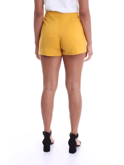 Shop Molly Bracken Women's Yellow Cotton Shorts
