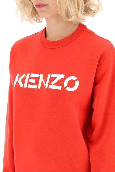 Shop Kenzo Women's Red Cotton Sweatshirt