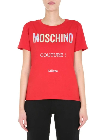 Shop Moschino Women's Red Cotton T-shirt