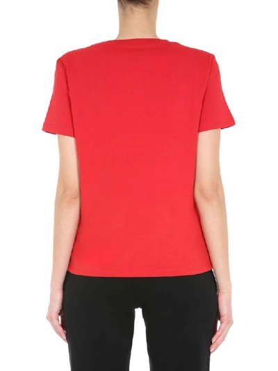 Shop Moschino Women's Red Cotton T-shirt