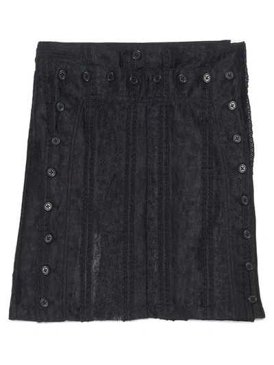 Shop Ann Demeulemeester Women's Black Polyester Skirt