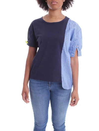 Shop Zoe Women's Blue Cotton T-shirt