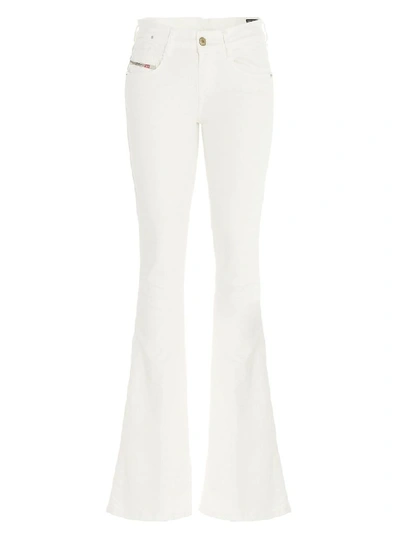 Shop Diesel Women's White Cotton Jeans