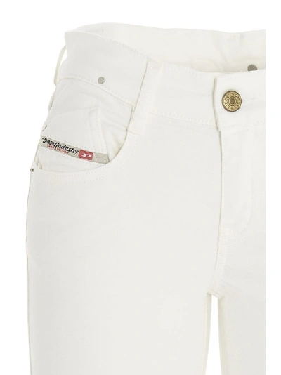 Shop Diesel Women's White Cotton Jeans