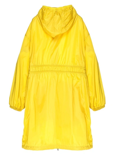 Shop Moncler Women's Yellow Polyurethane Outerwear Jacket