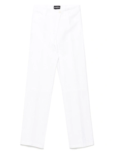 Shop Ann Demeulemeester Women's White Cotton Pants