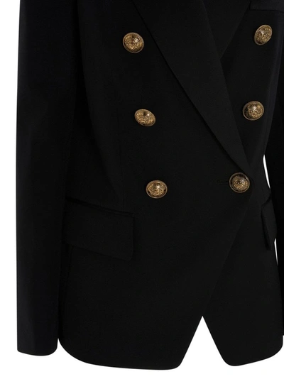 Shop Balmain Women's Black Wool Blazer