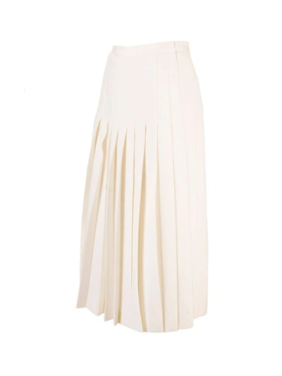 Shop Alessandra Rich Women's White Wool Skirt
