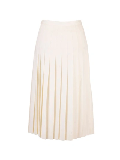 Shop Alessandra Rich Women's White Wool Skirt