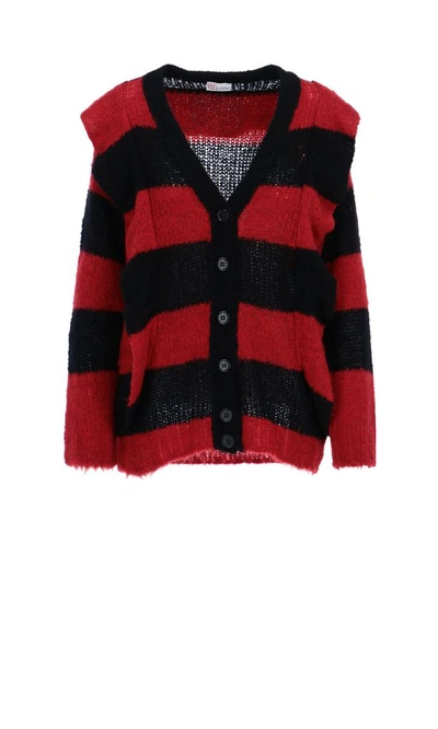 Shop Red Valentino Women's Red Acrylic Cardigan