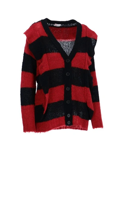 Shop Red Valentino Women's Red Acrylic Cardigan