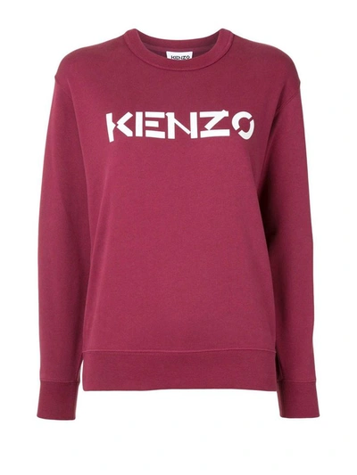 Shop Kenzo Women's Burgundy Cotton Sweatshirt