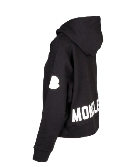 Shop Moncler Women's Black Cotton Sweatshirt