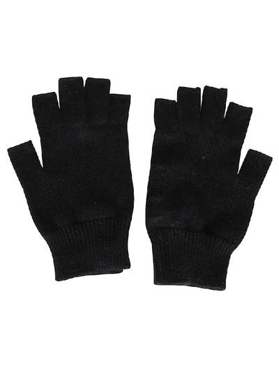 Shop Rick Owens Men's Black Cashmere Gloves