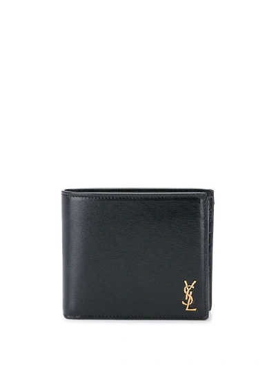 Shop Saint Laurent Men's Black Leather Wallet