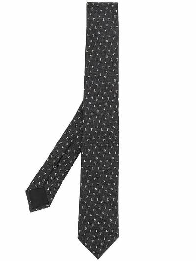 Shop Valentino Men's Black Silk Tie
