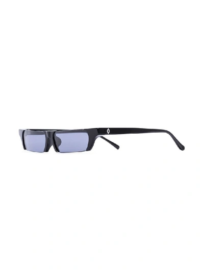 Shop Marcelo Burlon County Of Milan Marcelo Burlon Men's Black Acetate Sunglasses