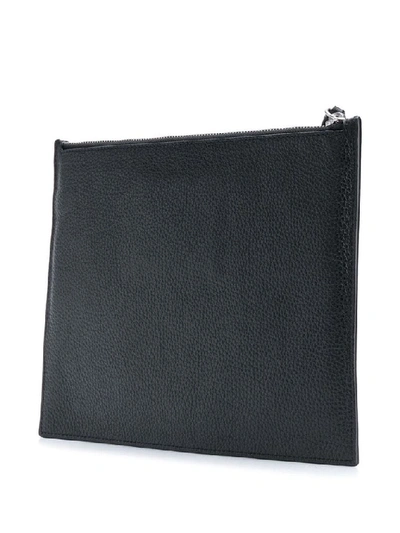 Shop Kenzo Men's Black Leather Pouch