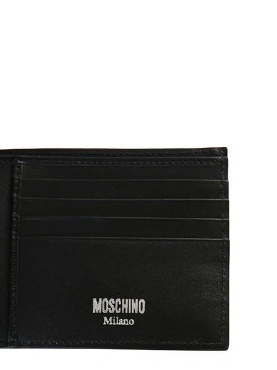 Shop Moschino Men's Black Leather Wallet