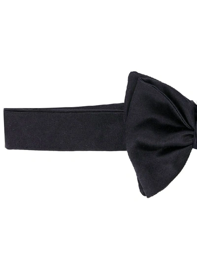 Shop Brunello Cucinelli Men's Blue Cotton Bow Tie