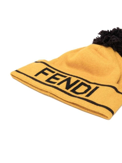 Shop Fendi Men's Yellow Cotton Hat