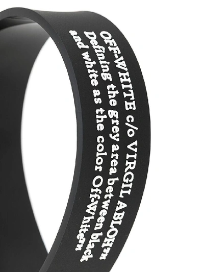 Shop Off-white Men's Black Pvc Bracelet