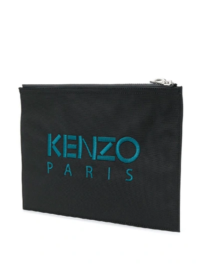 Shop Kenzo Men's Black Polyester Pouch