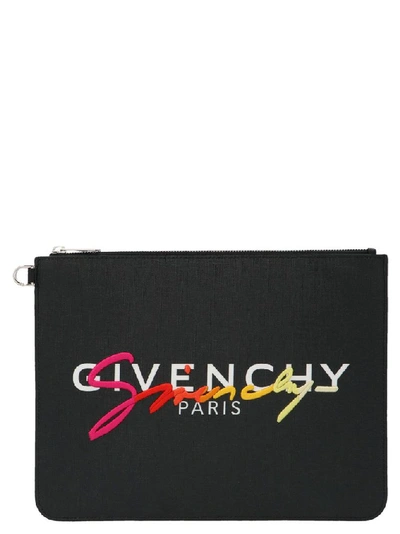 Shop Givenchy Men's Black Polyester Pouch