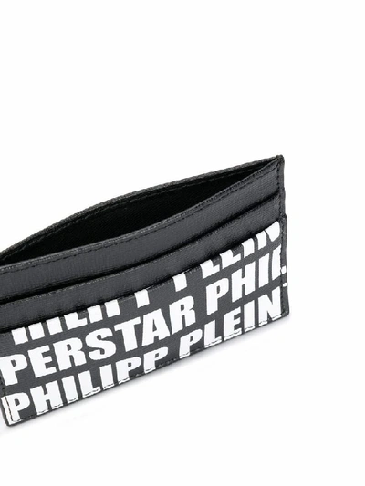 Shop Philipp Plein Men's Black Leather Card Holder