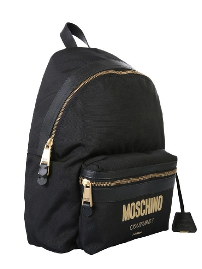 Shop Moschino Men's Black Polyamide Backpack
