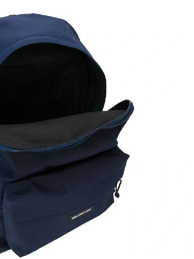 Shop Balenciaga Men's Blue Polyester Backpack