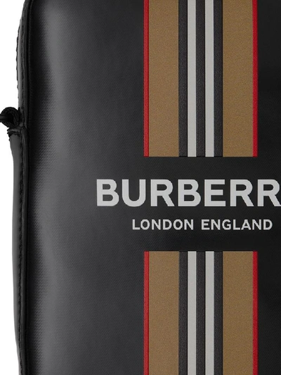 Shop Burberry Men's Black Cotton Messenger Bag