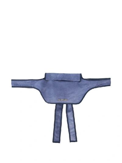 Shop Jacquemus Men's Blue Cotton Belt Bag